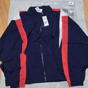 NWT Reebok  Navy and Red Windbreaker Womens 3x